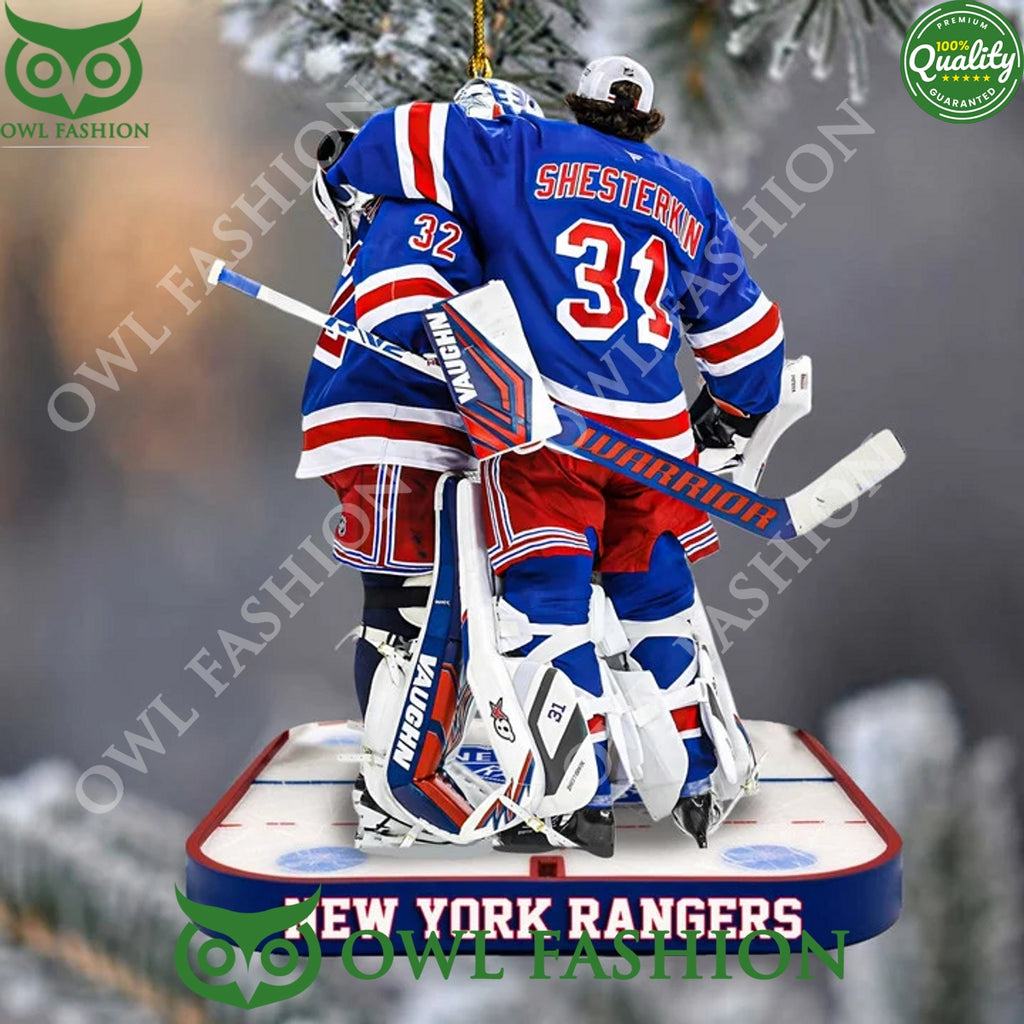 New York Rangers Shesterkn 31 and 32 Ice hockey plastic ornament