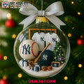 New York Yankees Clear Plastic and Aluminium Ornament