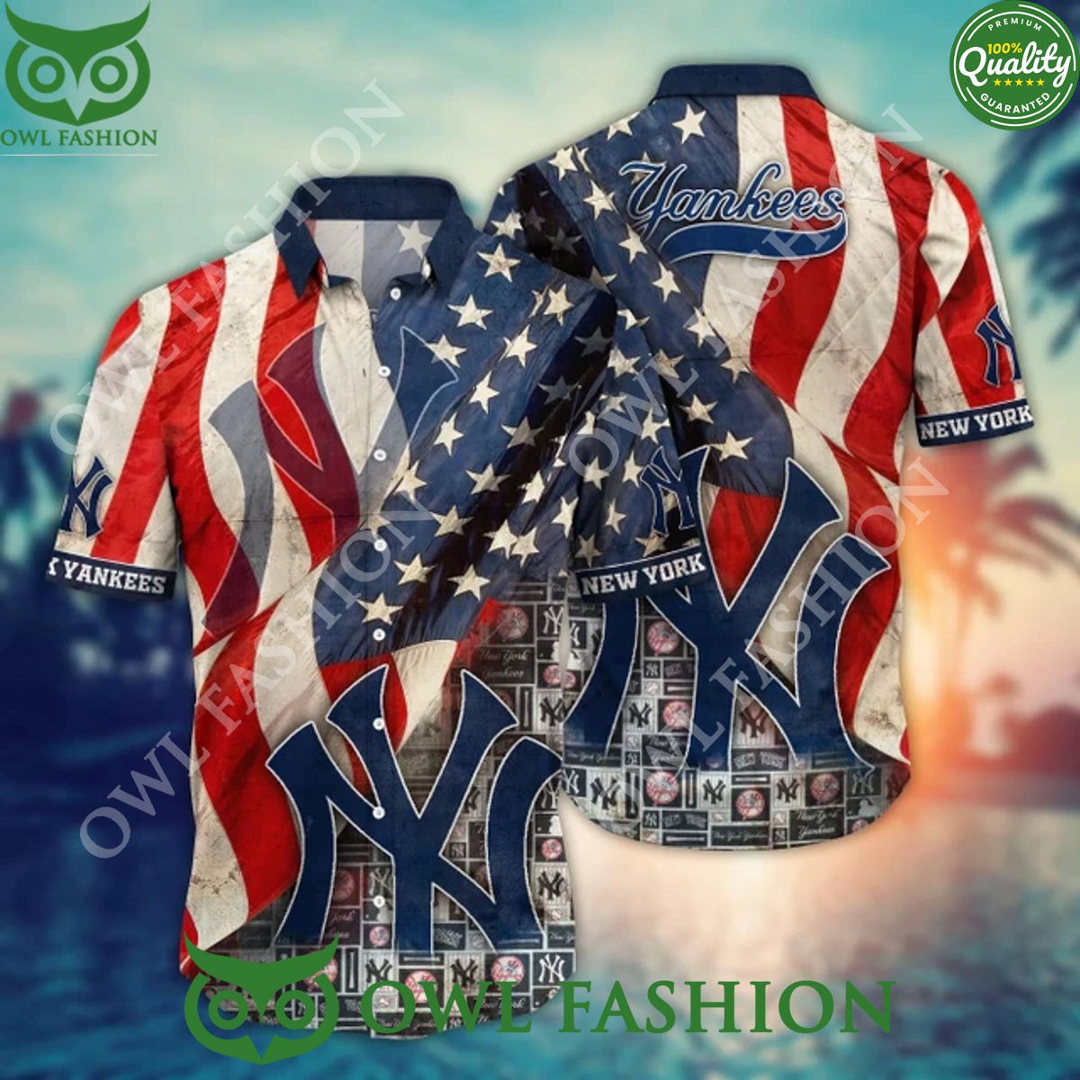 New York Yankees MLB Independence Day Hawaii Shirt In Summer