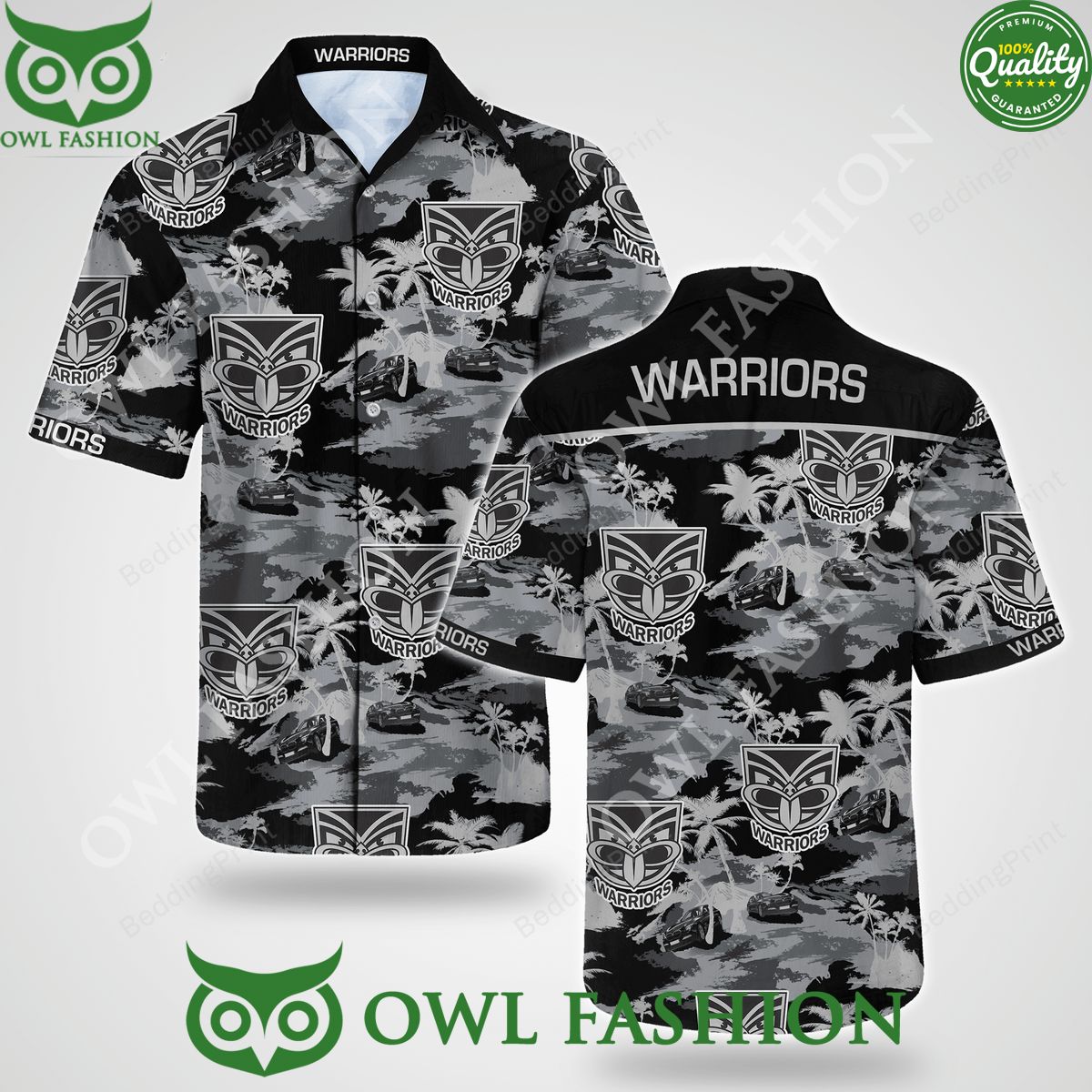 New Zealand Warriors NRL Rugby League Bahama Hawaiian Shirt