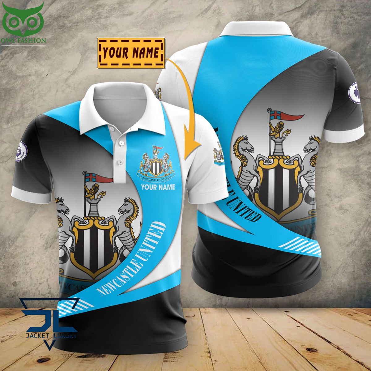 Newcastle United F.C Premier League 2023 Customized 3D Polo Tshirt
