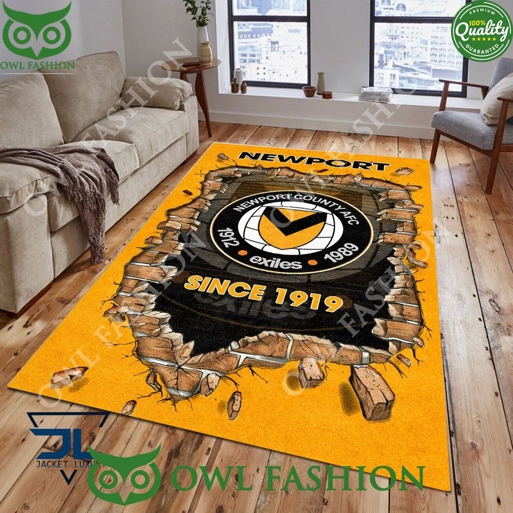 Newport County 1857 League Two Living Room Rug Carpet