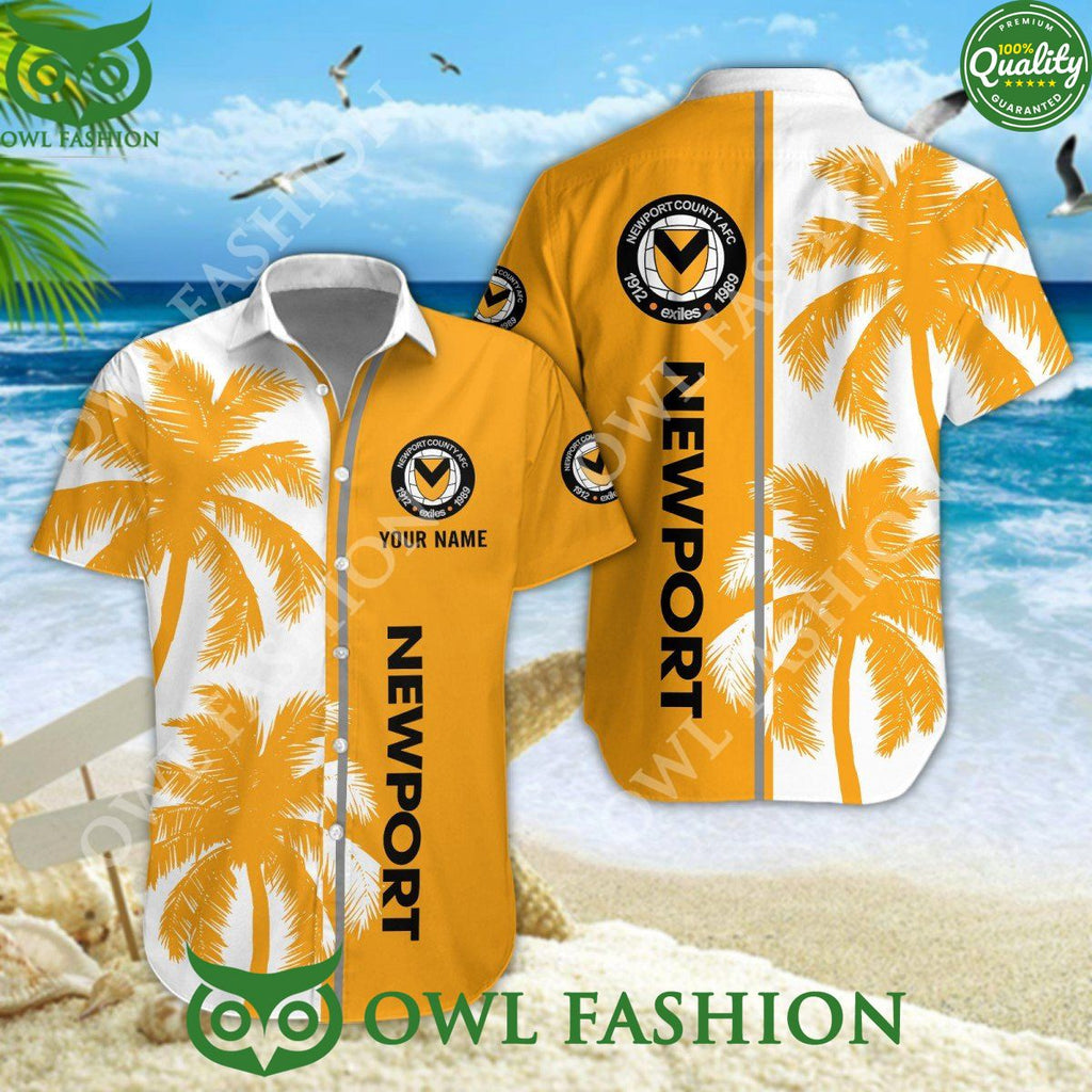 Newport County Custom Name Coconut tree 2024 Hawaiian Shirt