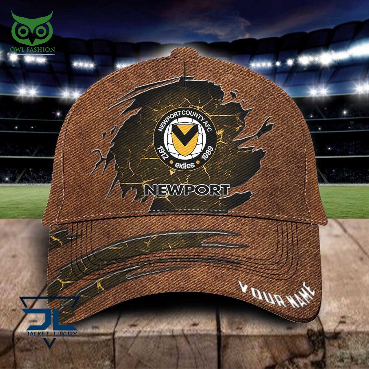 Newport County EFL Personalized Leather Classic Cap