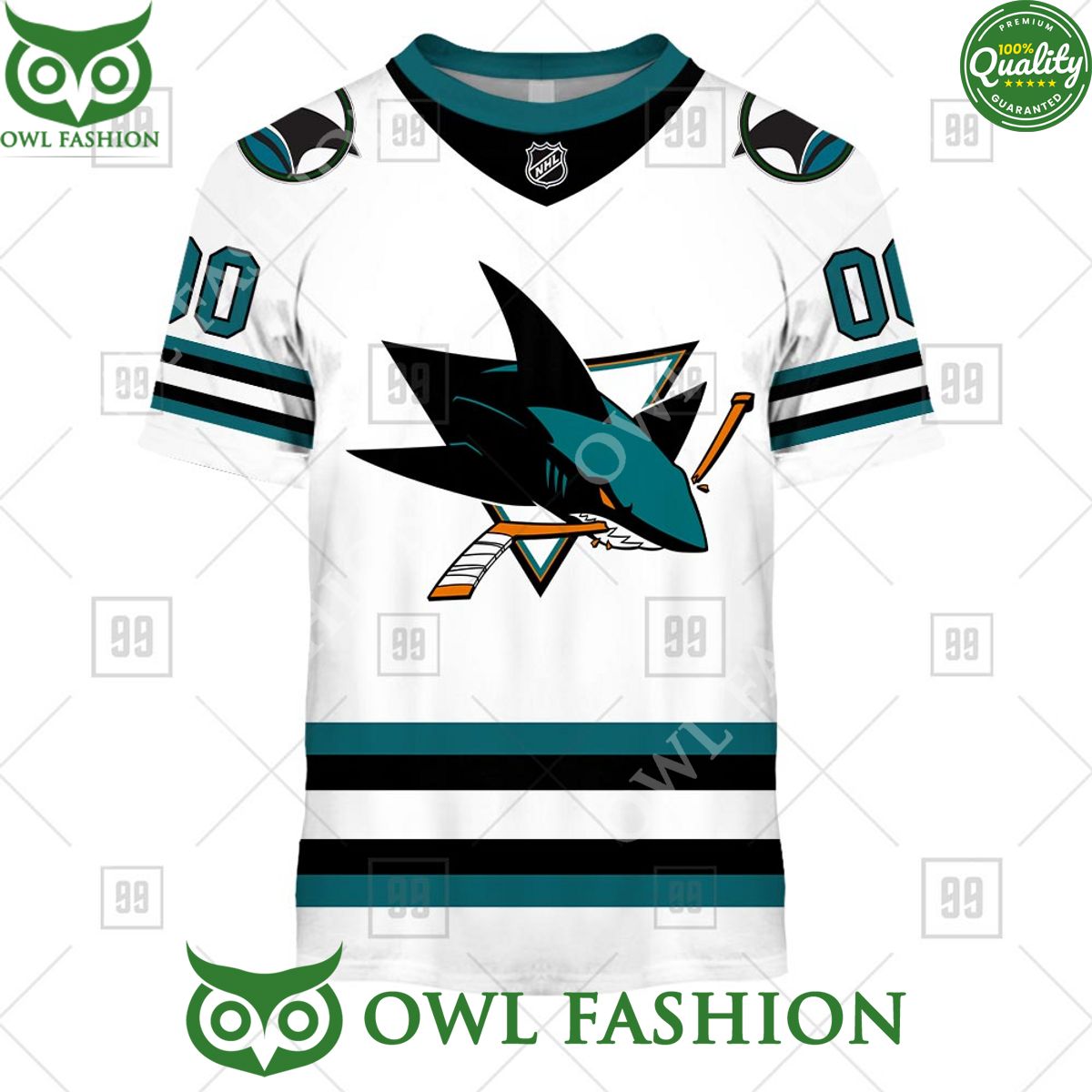 NHL San Jose Sharks Jersey Personalized Hoodie shirt