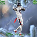 Nico Collins Wide receiver the Houston Texans player 12 plastic ornament