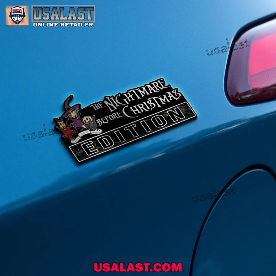 Nightmare Before Christmas Edition Custom 3D Car Badge Sticker