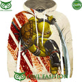 Ninja Turtles TMNT Leonardo Captain 3D Hoodie