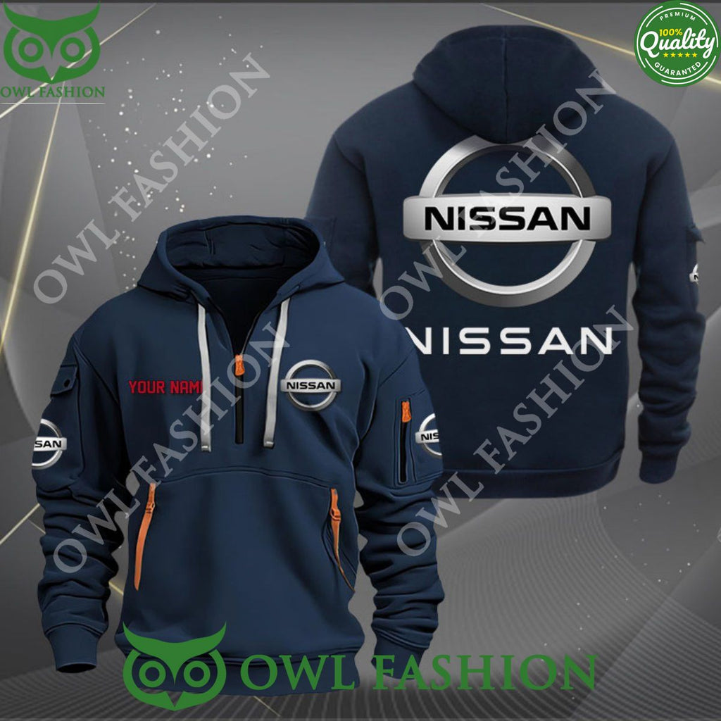 Nissan Brand Customized 2D Half Zipper Hoodie