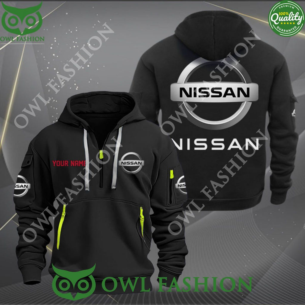 Nissan Brand Customized 2D Half Zipper Hoodie