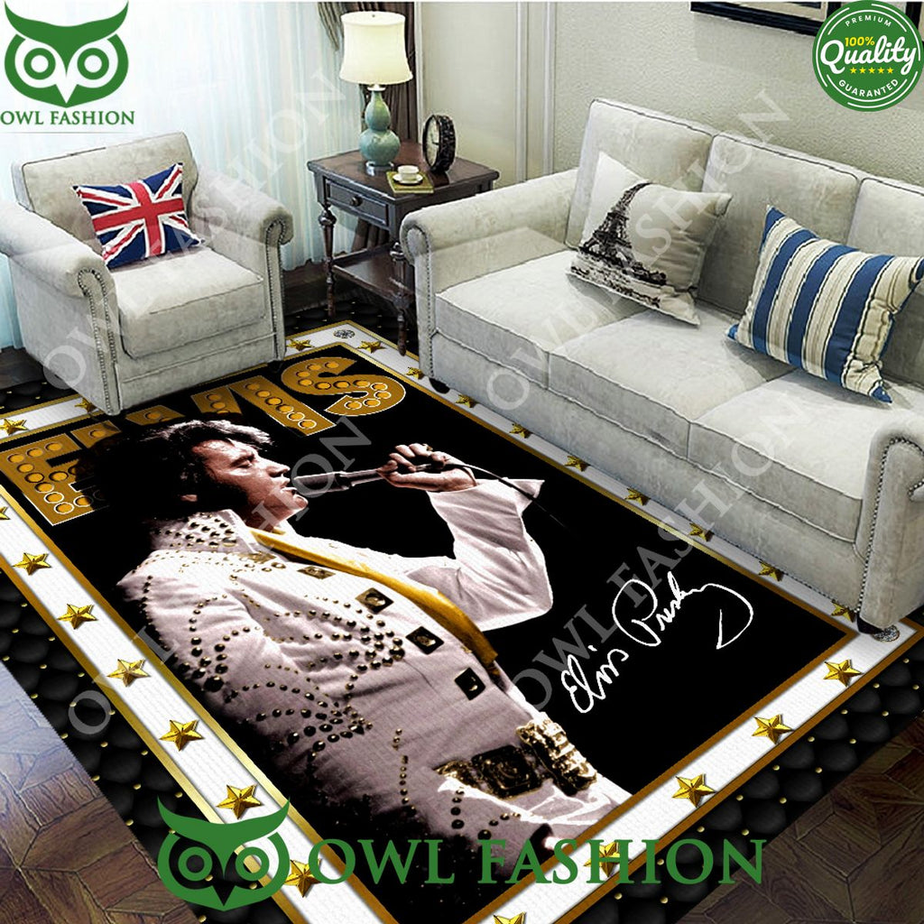 Elvis Presley King of Rock n Roll Carpet Rug