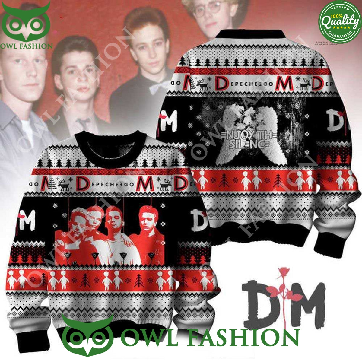Njoy TH SIL NC Depeche Mode Christmas 2024 Ugly Sweater