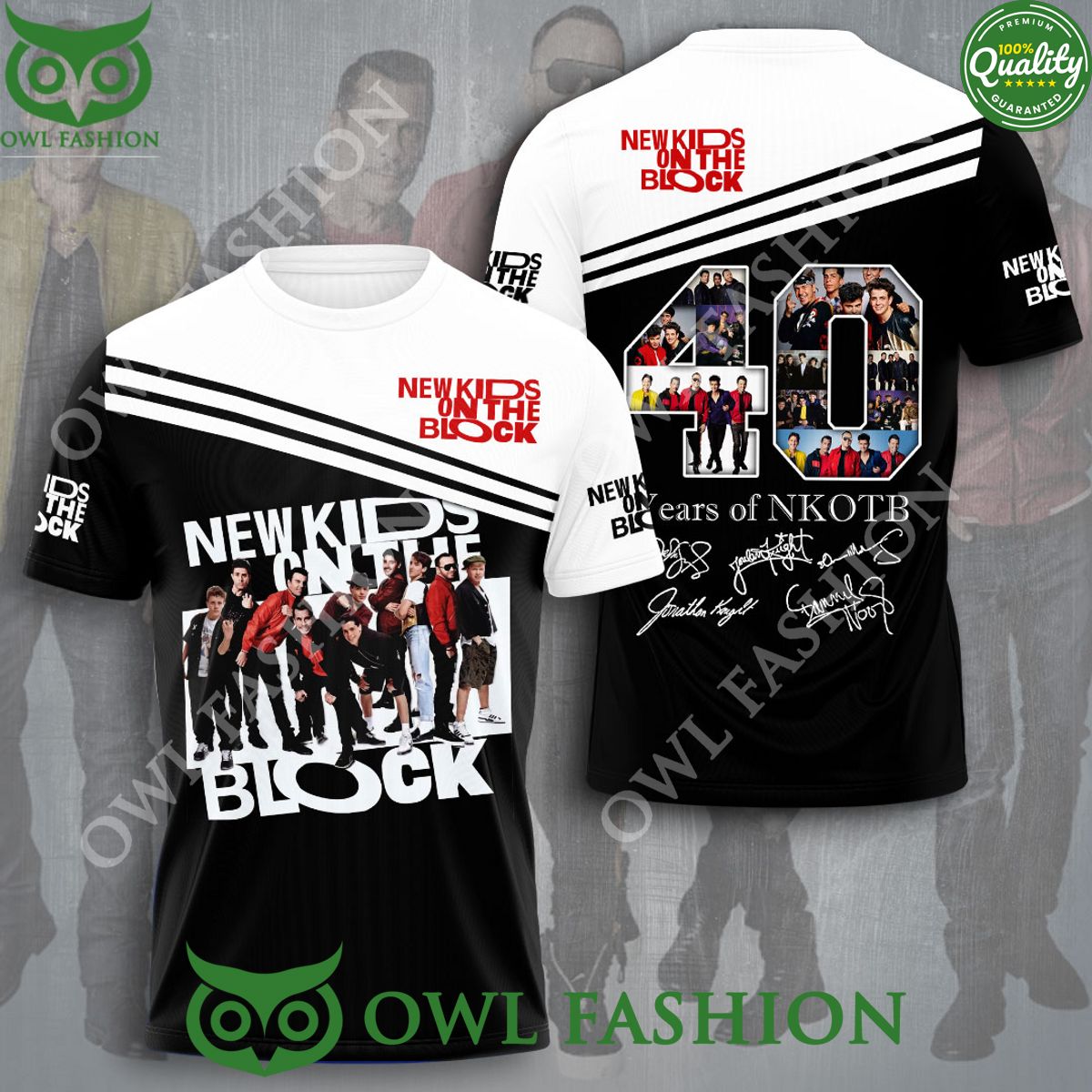 NKOTB Member Signature 3D Shirt
