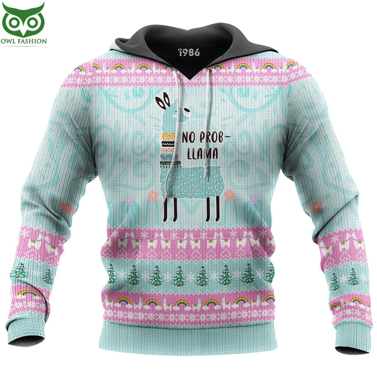 No Probllama Llama Christmas Ugly Sweater Jumper