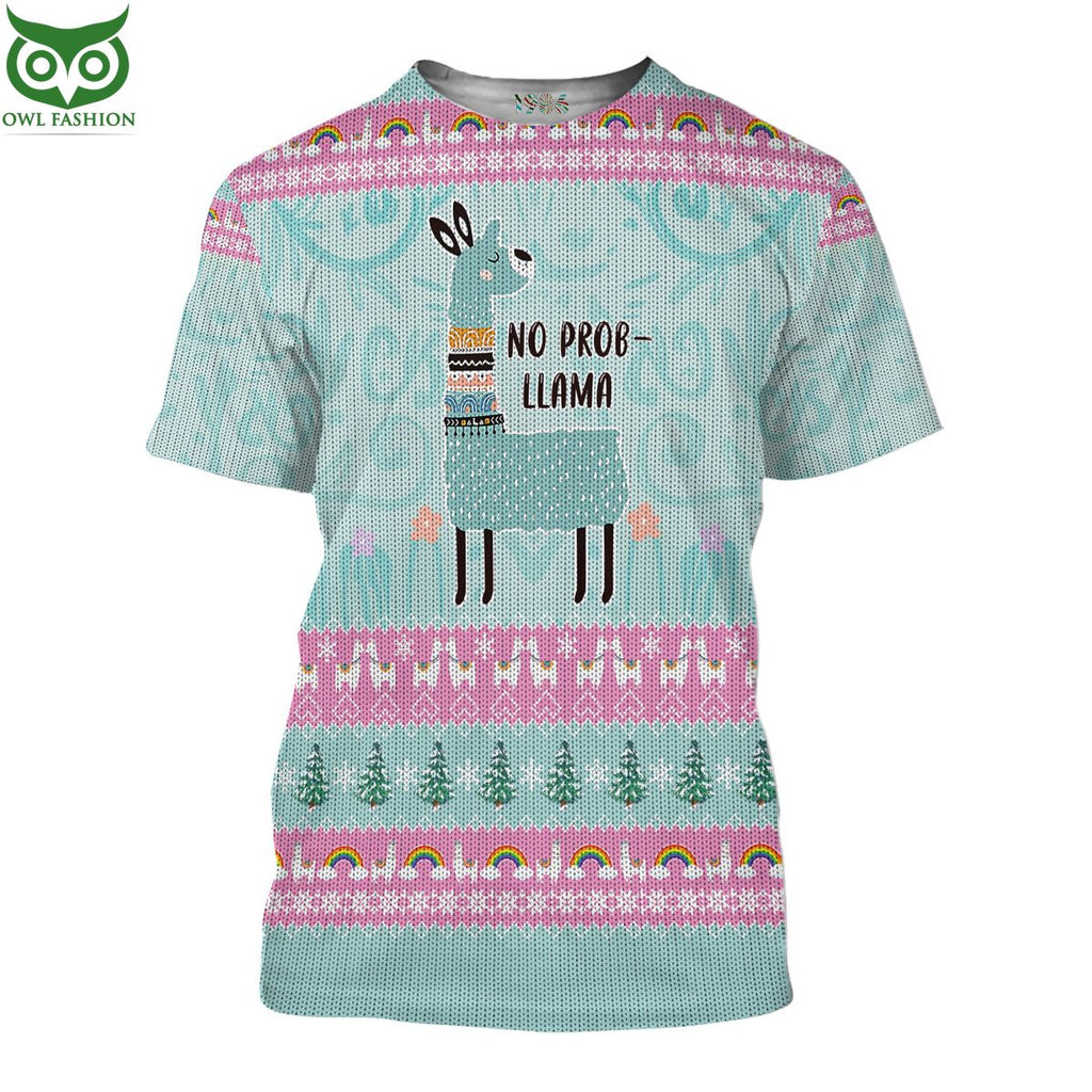 No Probllama Llama Christmas Ugly Sweater Jumper