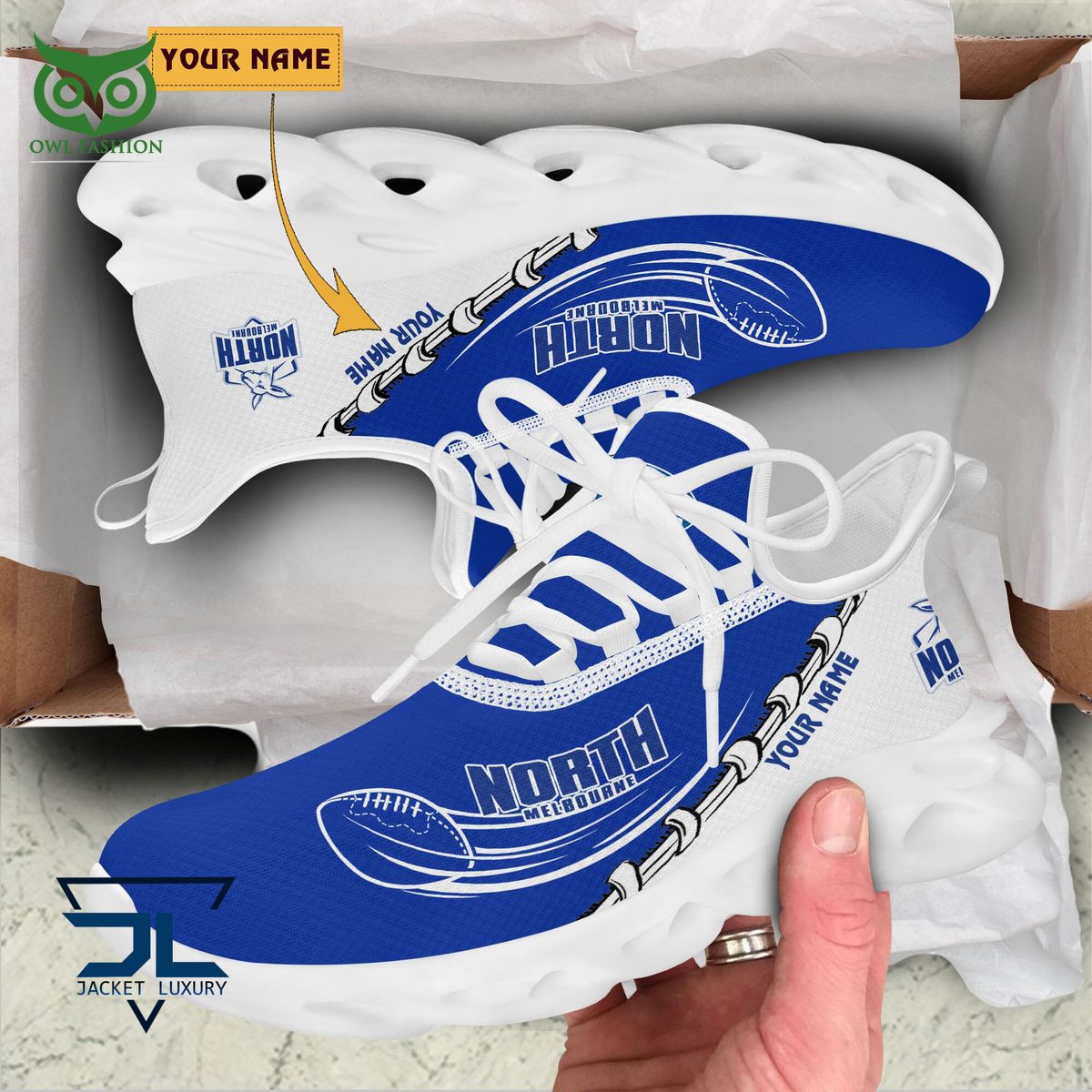 North Melbourne Football Club AFL Personalized Max Soul Shoes