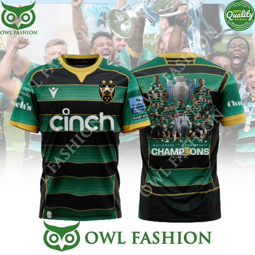 Northampton Saints Gallagher Premiership Champions 3D t shirt