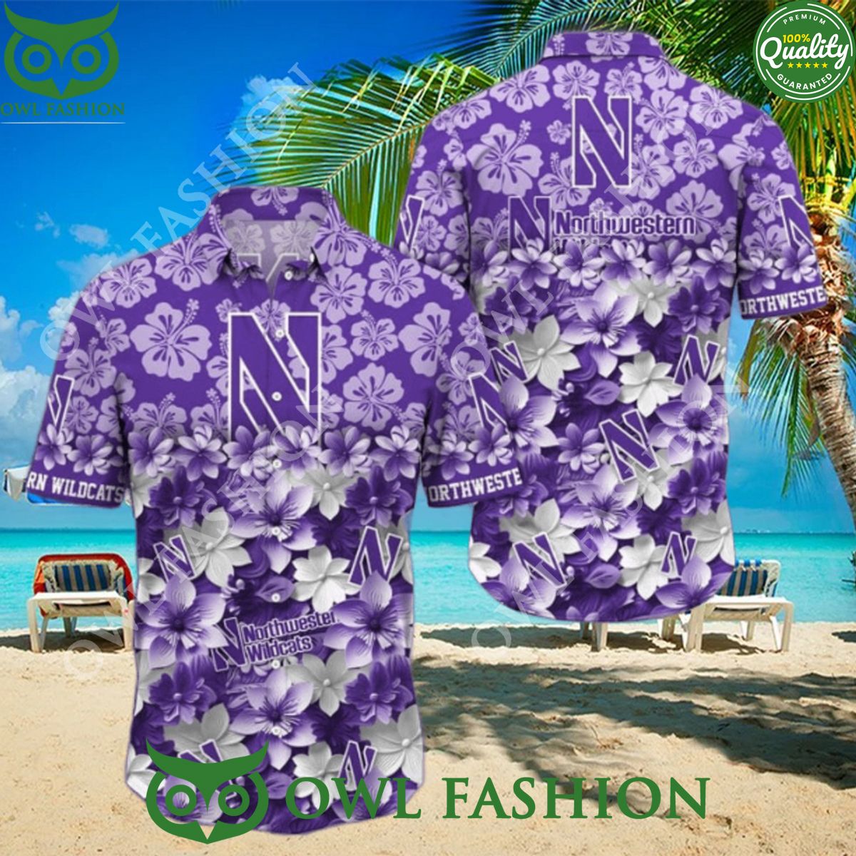 Northwestern Wildcats NCAA Hawaiian Shirt Trending Summer Vibe