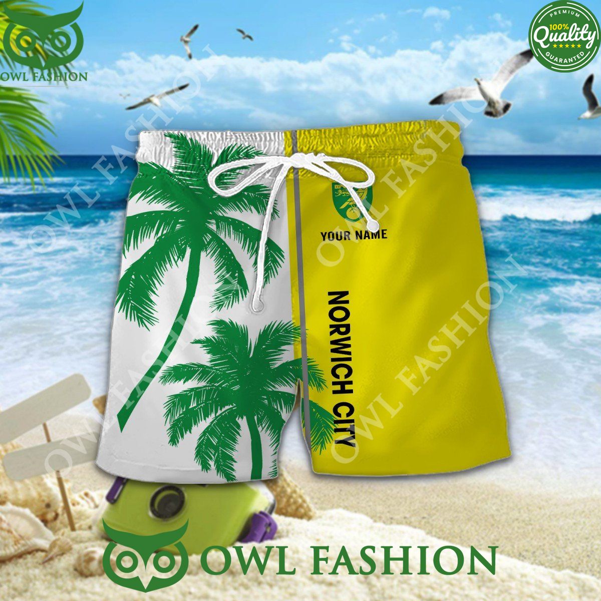 Norwich City Personalized ropical coconut tree 2024 Hawaiian Shirt