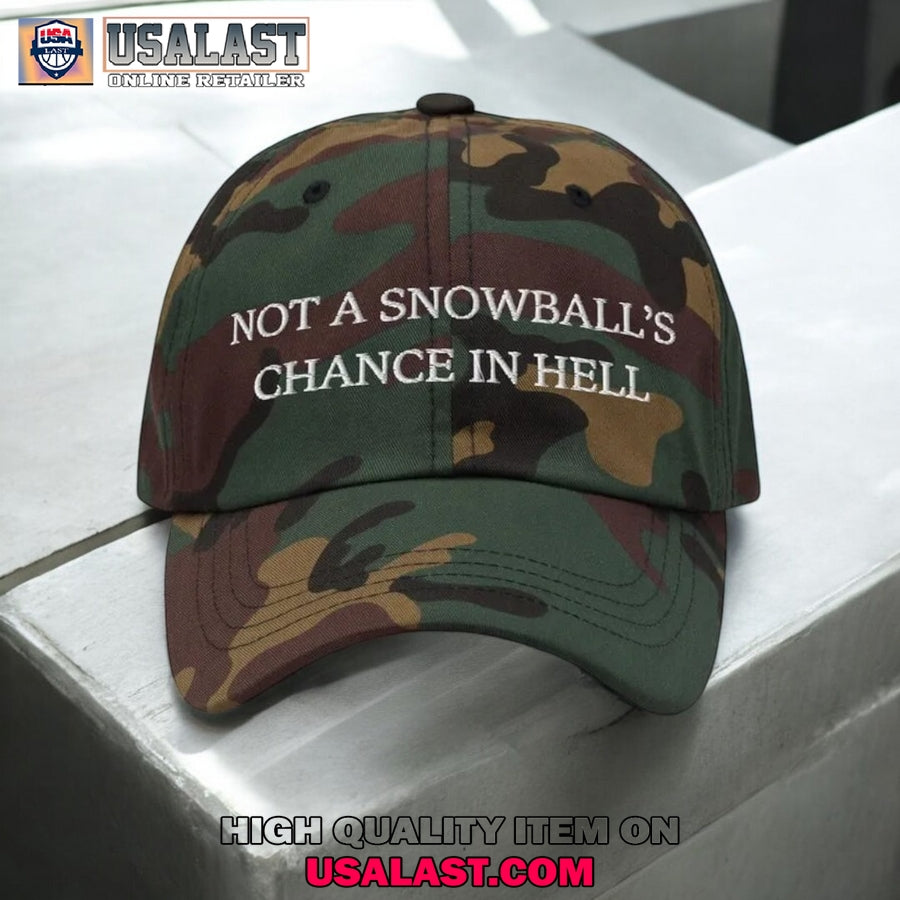 Not A Snowball’S Chance In Hell Camouflage Baseball Cap