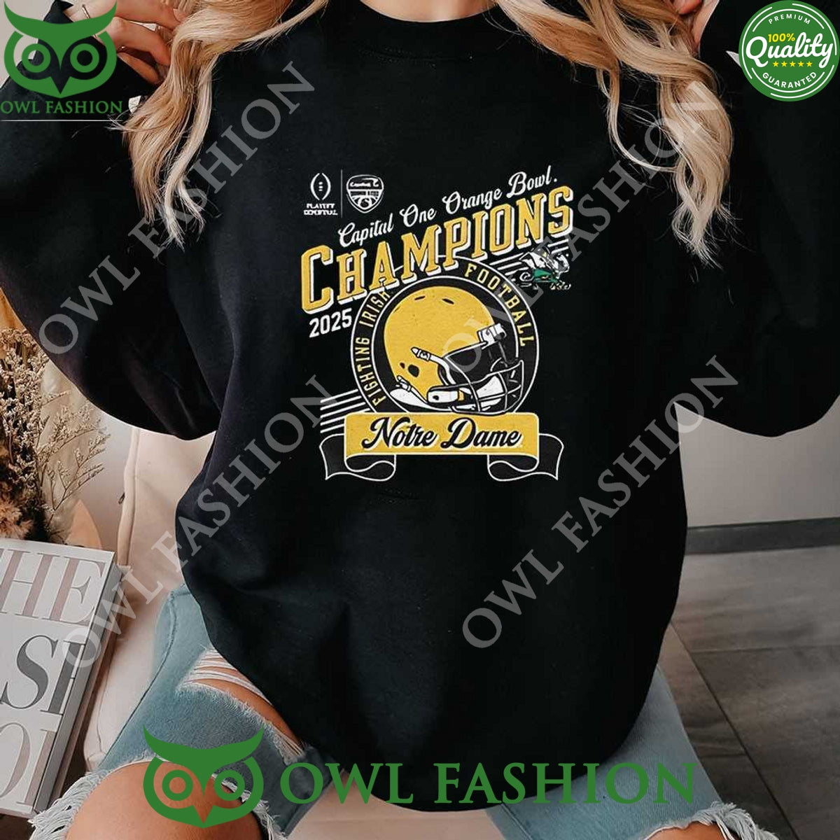 Notre Dame Fighting Irish 2025 Capital One Orange Bowl Champions t Shirt