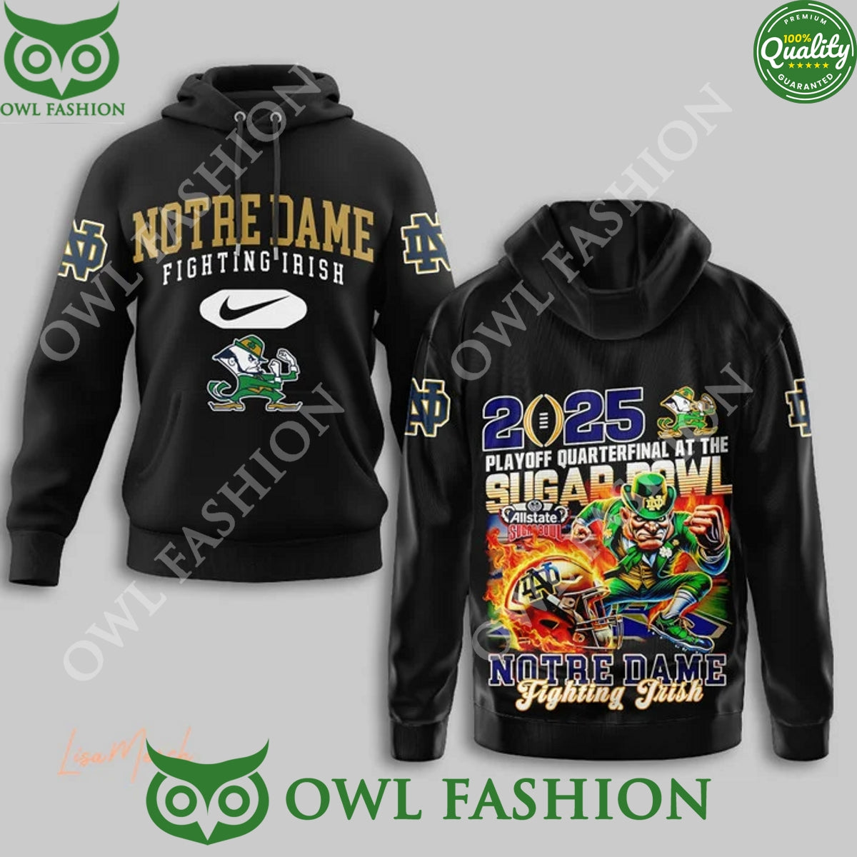 Notre Dame Fighting Irish 2025 Playoff Quarterfinal at the Sugar Bowl Allstate t shirt