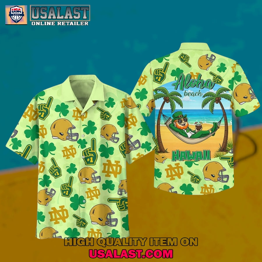 Notre Dame Fighting Irish Aloha Beach Hawaiian Shirt