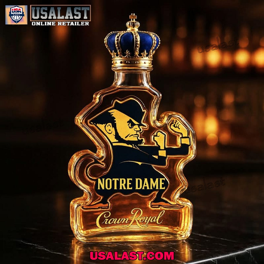 Notre Dame Fighting Irish Crown Royal Whisky Bottle