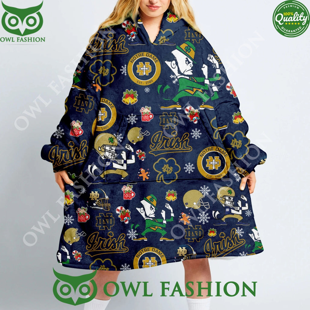 Notre Dame Fighting Irish est 1989 Christmas Snuggie Hoodie