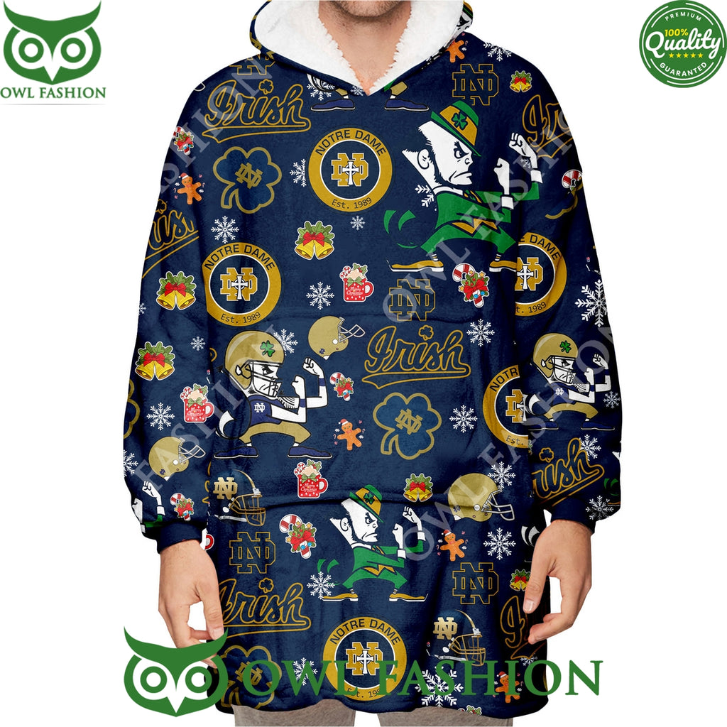 Notre Dame Fighting Irish est 1989 Christmas Snuggie Hoodie