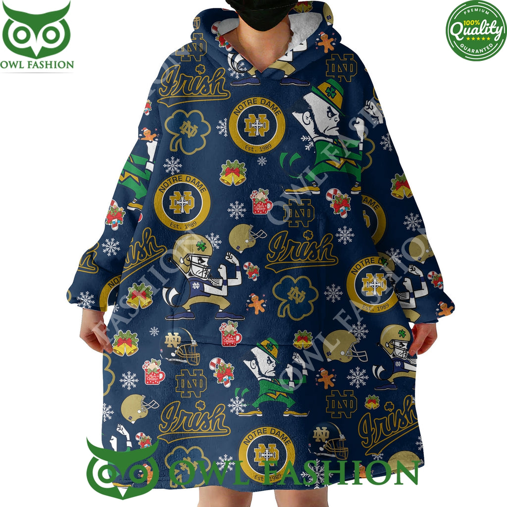 Notre Dame Fighting Irish est 1989 Christmas Snuggie Hoodie