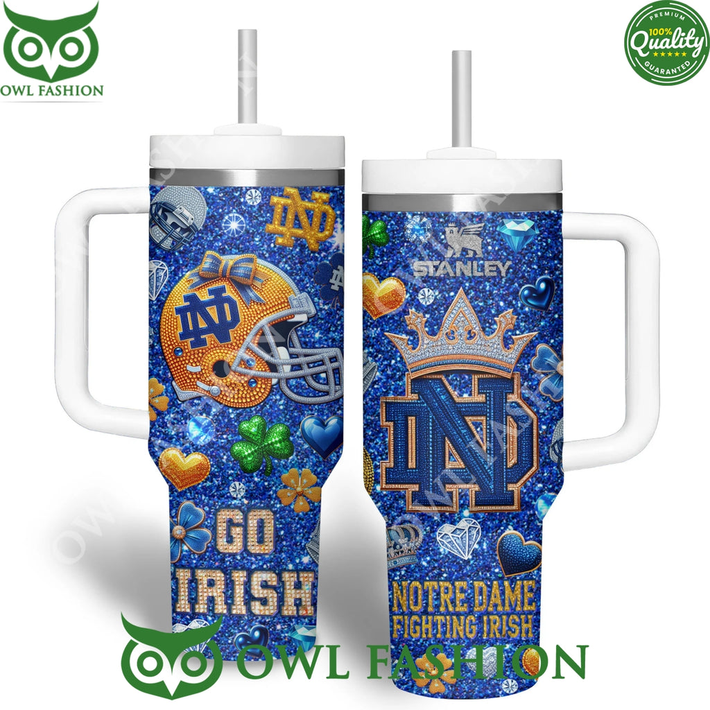Notre Dame Fighting Irish Go Irish Blue Diamond Tumbler Cup