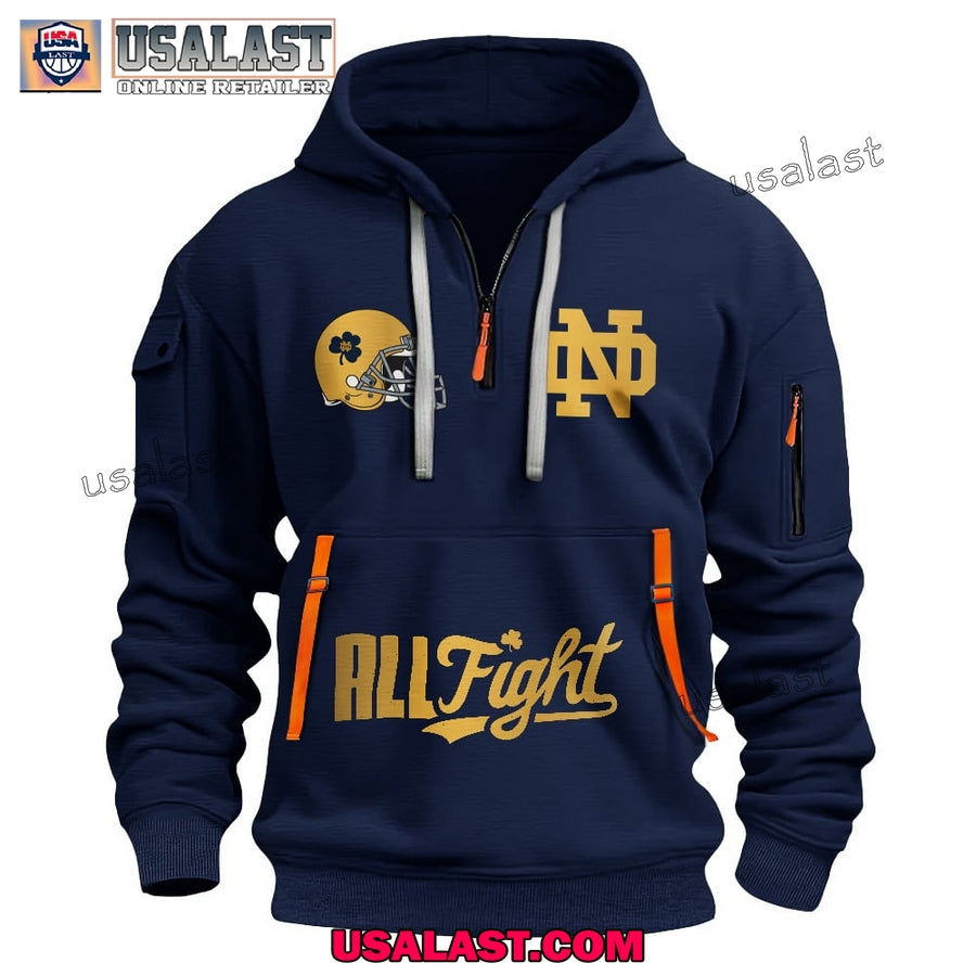 Notre Dame Fighting Irish Navy Heavy Zip Hoodie