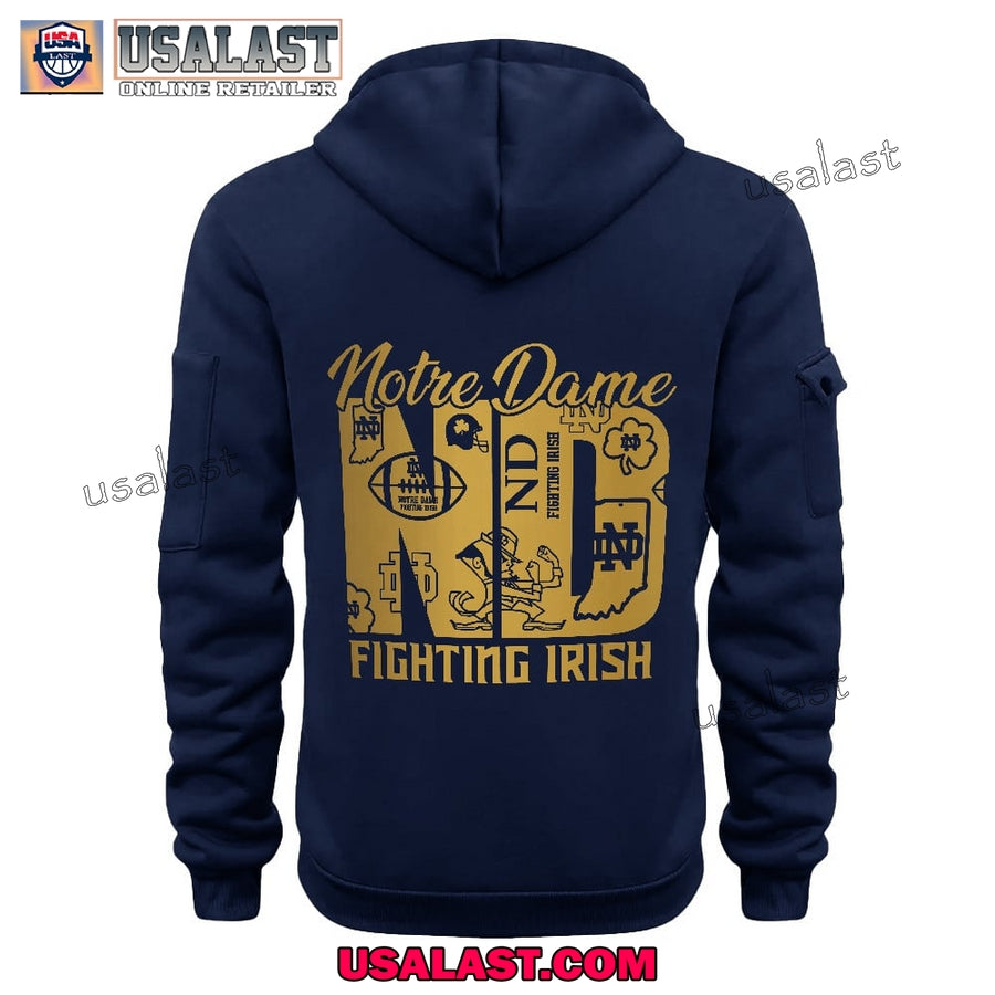 Notre Dame Fighting Irish Navy Heavy Zip Hoodie