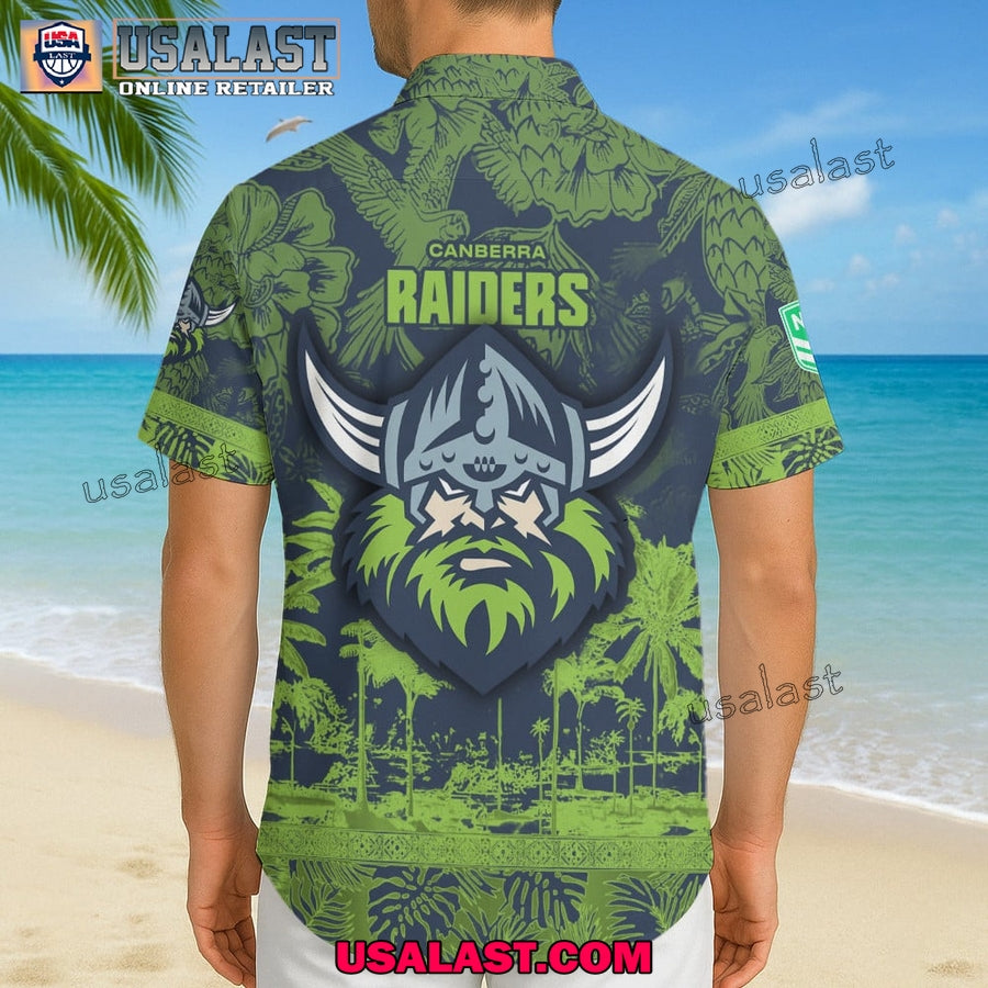 NRL Canberra Raiders Tropical Summer Hawaiian Shirt