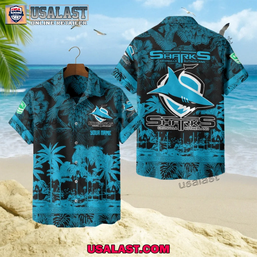 NRL Cronulla-Sutherland Sharks Tropical Summer Hawaiian Shirt