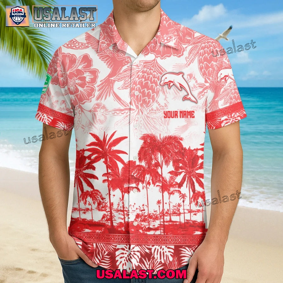 NRL Dolphins Tropical Summer Hawaiian Shirt