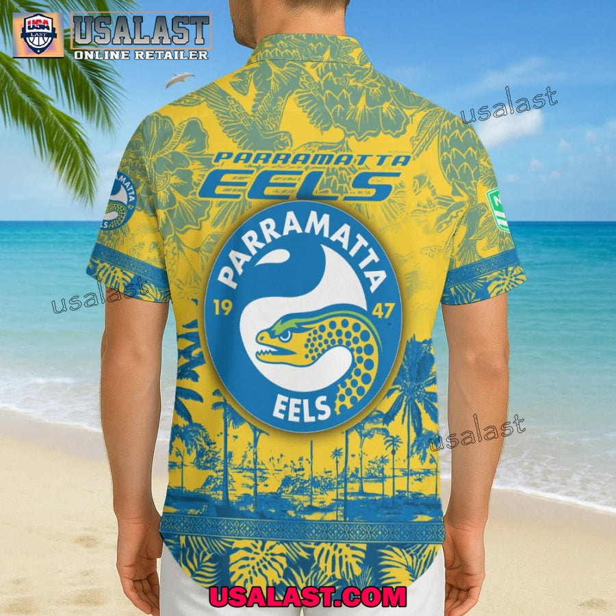 NRL Parramatta Eels Tropical Summer Hawaiian Shirt