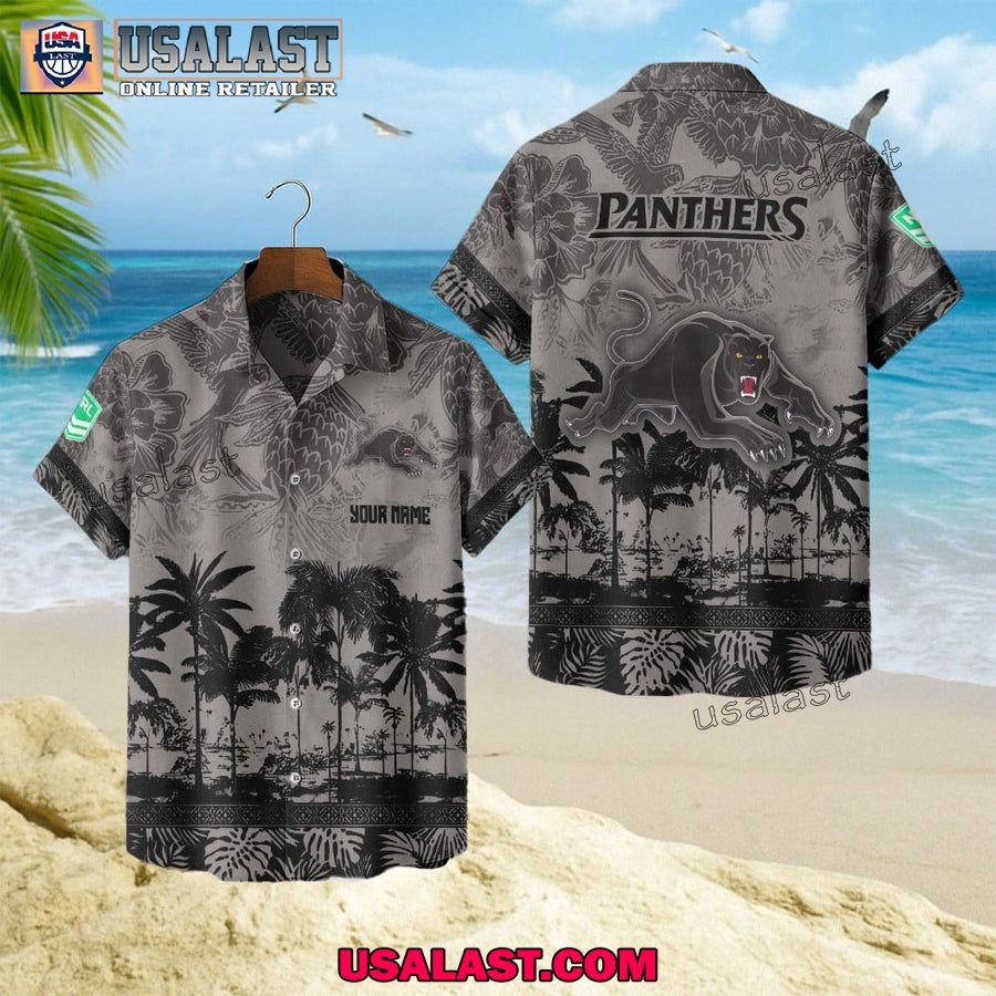 NRL Penrith Panthers Tropical Summer Hawaiian Shirt