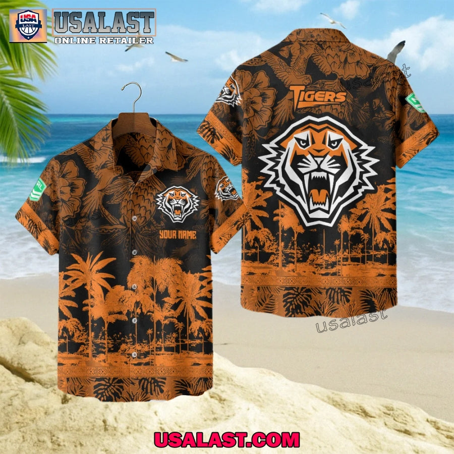 NRL Wests Tigers Tropical Summer Hawaiian Shirt