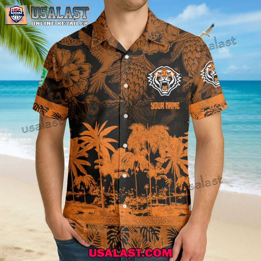 NRL Wests Tigers Tropical Summer Hawaiian Shirt