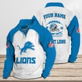 Detroit Lions Casual Custom Stand Collar Sweatshirt