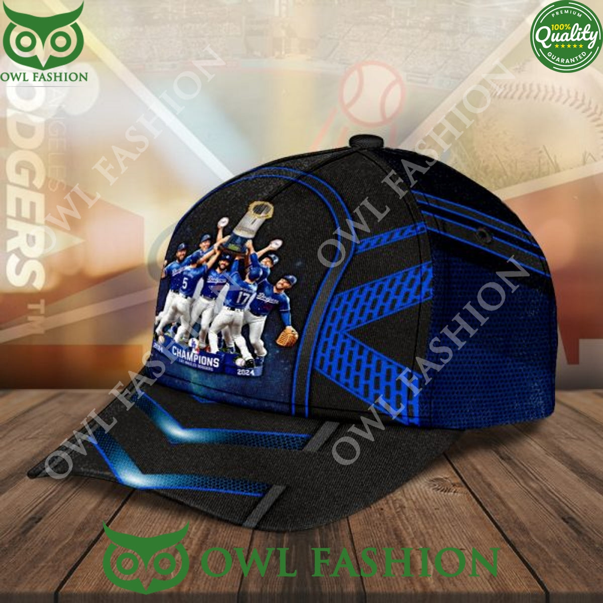 Los Angeles Dodgers 2024 Champions Raise the cup Classic Cap