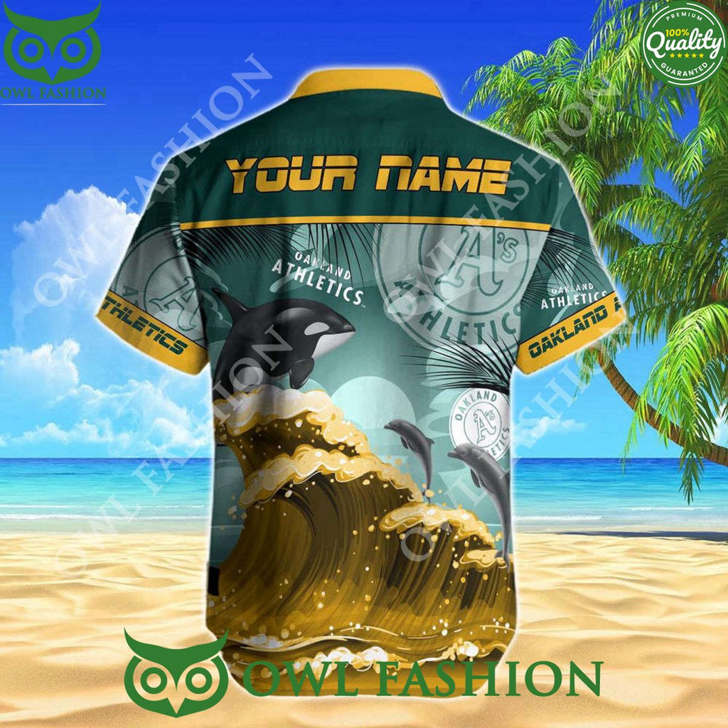 Oakland Athletics Whale Sea Waves Summer Beach MLB Hawaii Shirt