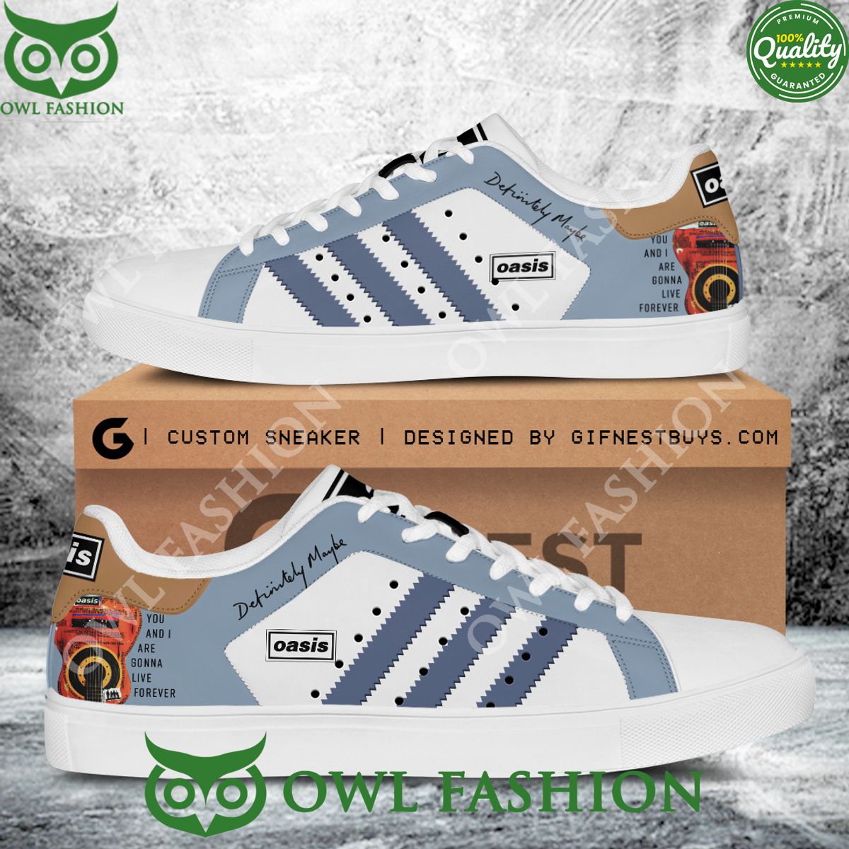 Oasis Band Guitar You and I are gonna live forever stan smith shoes