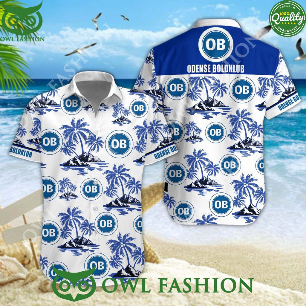 Odense Boldklub Danish Football Champion Superliga Hawaiian Shirt