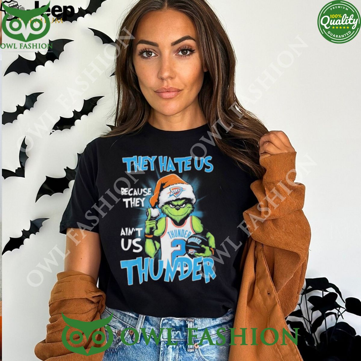 the Grinch They Hate Us Because Ain’t Us Oklahoma City Thunder Christmas Shirt