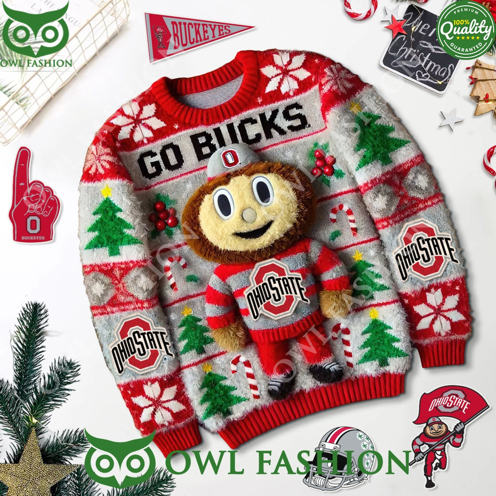Ohio State Go Bucks Buckeyes Christmas Ornaments