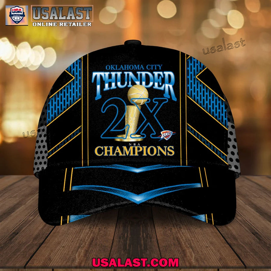 OKC Thunder 2X NBA Champions Classic Cap Hat