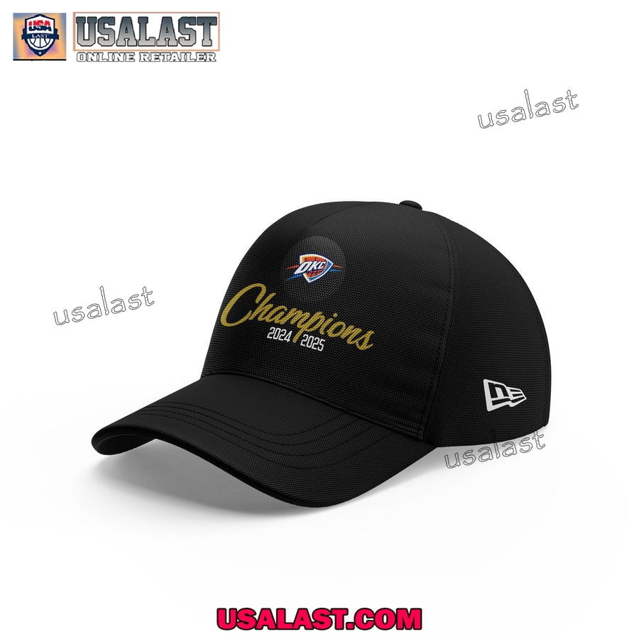 Oklahoma City Thunder 2024-2025 NBA Champions Black Cap Hat